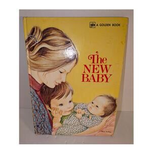 Large 9.5 x 12.5" Golden Book 1980 "The New Baby" Shane - Illust Eloise Wilkin